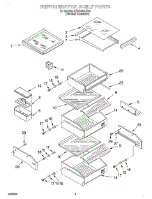 07 - Refrigerator Shelf parts for Kitchenaid Refrigerator KSSS36QJX00 from AppliancePartsPros.com