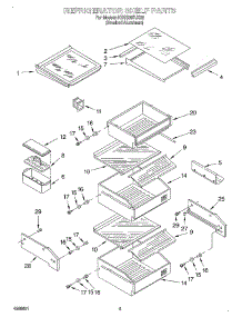 07 - Refrigerator Shelf parts for Kitchenaid Refrigerator KSSS36FJX00 from AppliancePartsPros.com