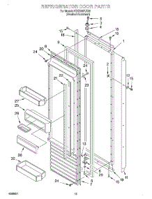 10 - Refrigerator Door parts for Kitchenaid Refrigerator KSSS36FJX00 from AppliancePartsPros.com
