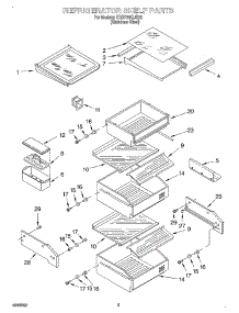 07 - Refrigerator Shelf parts for Kitchenaid Refrigerator KSSP36QJS00 from AppliancePartsPros.com