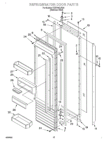 11 - Refrigerator Door parts for Kitchenaid Refrigerator KSSP36QJS00 from AppliancePartsPros.com