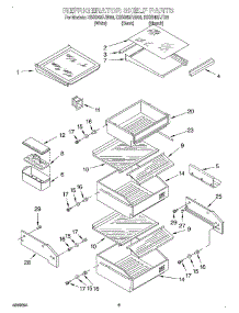 07 - Refrigerator Shelf parts for Kitchenaid Refrigerator KSSS48FJW00 from AppliancePartsPros.com