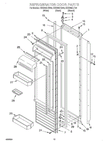 10 - Refrigerator Door parts for Kitchenaid Refrigerator KSSS48FJB00 from AppliancePartsPros.com