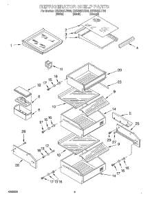 07 - Refrigerator Shelf parts for Kitchenaid Refrigerator KSSS42FJB00 from AppliancePartsPros.com