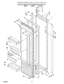 10 - Refrigerator Door parts for Kitchenaid Refrigerator KSSS42FJB00 from AppliancePartsPros.com