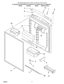 04 - Refrigerator Door parts for Kitchenaid Refrigerator KTRC22MJSS00 from AppliancePartsPros.com