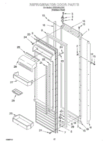 11 - Refrigerator Door parts for Kitchenaid Refrigerator KSSS48QJX00 from AppliancePartsPros.com