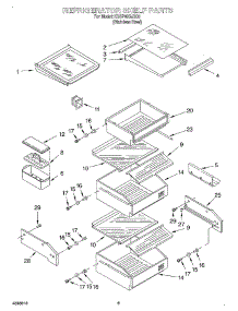 07 - Refrigerator Shelf parts for Kitchenaid Refrigerator KSSP48QJS00 from AppliancePartsPros.com