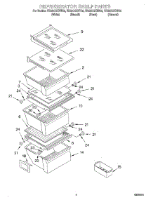 03 - Refrigerator Shelf parts for Whirlpool Refrigerator ED25CQXHW02 from AppliancePartsPros.com