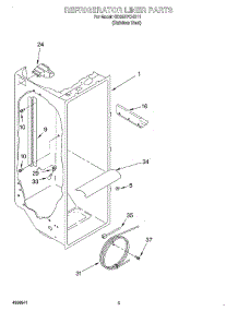 02 - Refrigerator Liner parts for Whirlpool Refrigerator GD25SFCHS11 from AppliancePartsPros.com