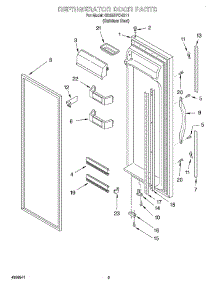 06 - Refrigerator Door parts for Whirlpool Refrigerator GD25SFCHS11 from AppliancePartsPros.com
