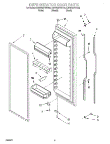 06 - Refrigerator Door parts for Kitchenaid Refrigerator KSRW25FHWH02 from AppliancePartsPros.com