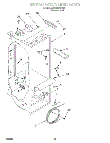 02 - Refrigerator Liner parts for Whirlpool Refrigerator GD25SFXHS04 from AppliancePartsPros.com