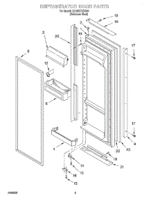 06 - Refrigerator Door parts for Whirlpool Refrigerator GD25SFXHS04 from AppliancePartsPros.com