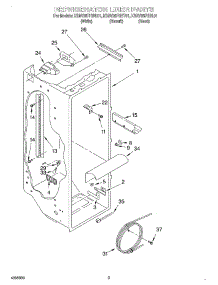02 - Refrigerator Liner parts for Kitchenaid Refrigerator KSRV25FHWH01 from AppliancePartsPros.com