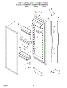 06 - Refrigerator Door parts for Kitchenaid Refrigerator KSRV25FHWH01 from AppliancePartsPros.com