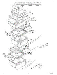 03 - Refrigerator Shelf parts for Kitchenaid Refrigerator KSRV25FHBL01 from AppliancePartsPros.com