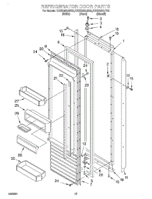 11 - Refrigerator Door parts for Kitchenaid Refrigerator KSSS36QJB00 from AppliancePartsPros.com