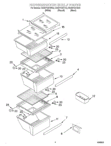 03 - Refrigerator Shelf parts for Whirlpool Refrigerator ED25PEXHW02 from AppliancePartsPros.com