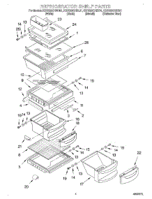 03 - Refrigerator Shelf parts for Kitchenaid Refrigerator KSRS25CHSS01 from AppliancePartsPros.com