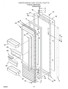 11 - Refrigerator Door parts for Kitchenaid Refrigerator KSSP42QJS00 from AppliancePartsPros.com