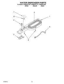 07 - Water Dispenser parts for Whirlpool Refrigerator GT9SHTXLB01 from AppliancePartsPros.com