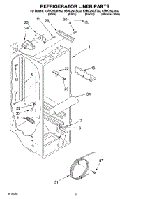 02 - Refrigerator Liner parts for Kitchenaid Refrigerator KSRK25ILWH02 from AppliancePartsPros.com