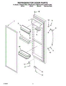 06 - Refrigerator Door parts for Kitchenaid Refrigerator KSRK25ILBT02 from AppliancePartsPros.com