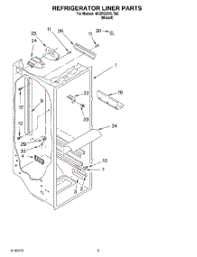 02 - Refrigerator Liner parts for Whirlpool Refrigerator 4KSRS25KLT00 from AppliancePartsPros.com