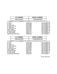 03 - Replacement Parts List parts for Ge Refrigerator GSG22KEMDFBB from AppliancePartsPros.com