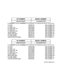 03 - Replacement Parts List parts for Ge Refrigerator GSA20IEMDFWW from AppliancePartsPros.com