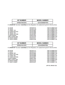 02 - Replacement Parts List parts for Ge Refrigerator GSA20IBMDFWW from AppliancePartsPros.com