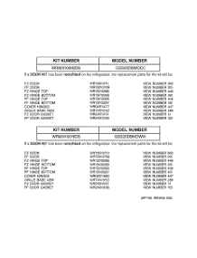 02 - Replacement Parts List parts for Ge Refrigerator GSS20DBMDWW from AppliancePartsPros.com