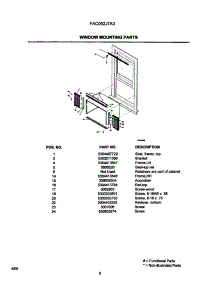 09 - Window Mounting Parts parts for Frigidaire Air Conditioner FAC052J7A3 from AppliancePartsPros.com