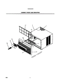 02 - Cabinet Front / Wrapper parts for Frigidaire Air Conditioner FAS155J1A1 from AppliancePartsPros.com