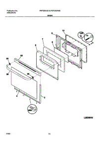 11 - Door parts for Frigidaire Range FEF326AQE from AppliancePartsPros.com
