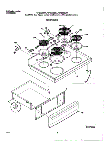07 - Top  /  Drawer parts for Frigidaire Range FEF354CJTA from AppliancePartsPros.com