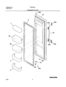 05 - Refrigerator Door parts for Frigidaire Refrigerator FRS23W3AQ6 from AppliancePartsPros.com