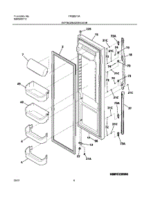 05 - Refrigerator Door parts for Frigidaire Refrigerator FRS26F5AB2 from AppliancePartsPros.com