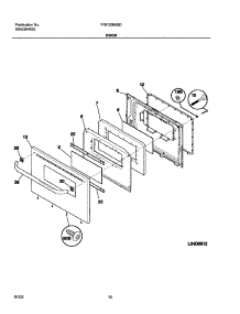 11 - Door parts for Frigidaire Range FGF326AUD from AppliancePartsPros.com