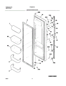 05 - Refrigerator Door parts for Frigidaire Refrigerator FRS23F5AB6 from AppliancePartsPros.com