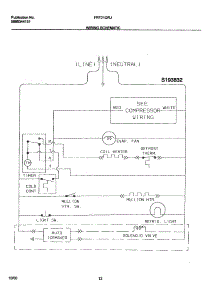 12 - Wiring Schematic parts for Frigidaire Refrigerator FRT21QRJW3 from AppliancePartsPros.com