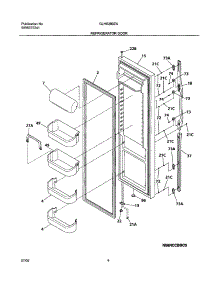 05 - Refrigerator Door parts for Frigidaire Refrigerator GLHS280ZAB4 from AppliancePartsPros.com