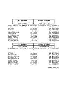 02 - Replacement Parts List parts for Ge Refrigerator GSG20IBMDFWW from AppliancePartsPros.com