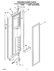 11 - Freezer Door Parts parts for Kitchenaid Refrigerator KSSO42QMB01 from AppliancePartsPros.com