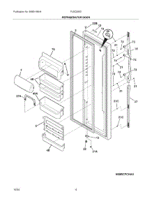 05 - Refrigerator Door parts for Frigidaire Refrigerator FLSC238DB0 from AppliancePartsPros.com