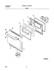 11 - Door parts for Frigidaire Range FEF326AWF from AppliancePartsPros.com
