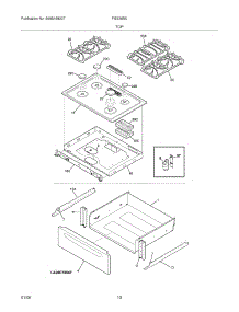09 - Top / Drawer parts for Frigidaire Range FGS365ESB from AppliancePartsPros.com