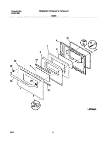 09 - Door parts for Frigidaire Range FEF326AQF from AppliancePartsPros.com