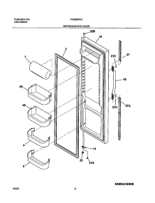 05 - Refrigerator Door parts for Frigidaire Refrigerator FRS26R4CB1 from AppliancePartsPros.com